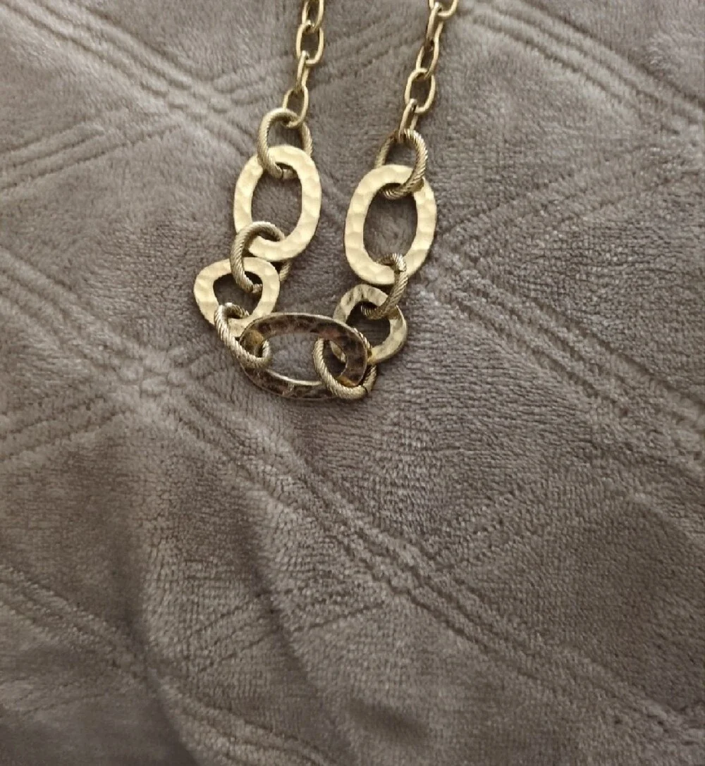 Lia Sophia Gold Link Statement Necklace - Women Jewelry - Picture 4 of 4